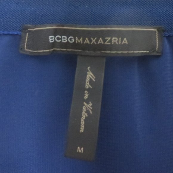 New BCBGMAXAZRIA Lucy Mini Skirt Blue Depth Classy Flare A-line Skater Size M - Picture 5 of 9